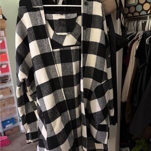 RDI Black and White checkered Sherpa lined Jacket